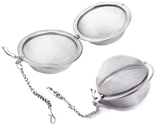 2 Piezas Bolas Infusor bolas de infusor de colador de té, cuchara de malla de acero inoxidable para hojas, filtro de hierbas y frutas