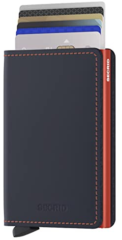 Secrid Slimwallet Nightblue & Orange Einheitsgröße Unisex Erwachsene, Nachtblau & Orange, Talla única, Modern