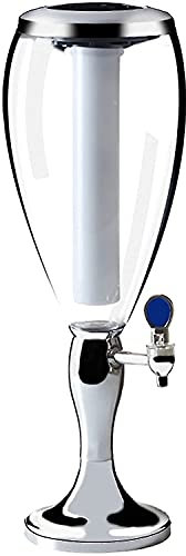 MU Torre de cerveza, dispensador de barriles de cerveza, dispensador de bebidas, dispensador de cerveza, accesorios de bar, fácil de limpiar, cristalería, 5 l
