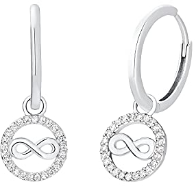 s.Oliver Ohrringe 925 Sterling Silber/Edelstahl Damen, Ohrschmuck, Kommt in Schmuck Geschenk Box