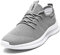 Tvtaop Mens Trainers Road Running Shoes Sneaker Gym Athletic Breathable Outdoor Sports Jogging Fitness Non Slip Lightweight Comfortable Casual Walking Shoes Grey 5.5 UK