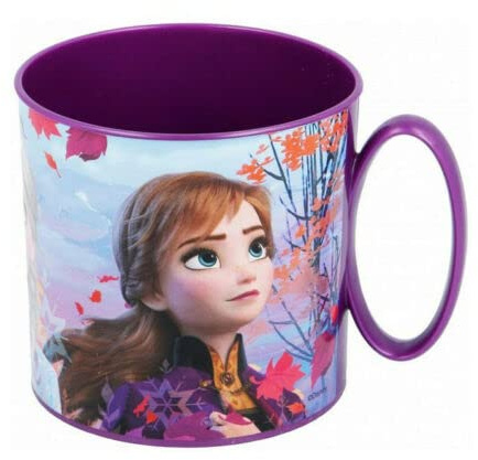 Kids Character Cute Mini Mug 265ML Drinking Re-Usable Plastic Cup Microwave Safe (Frozen 2)