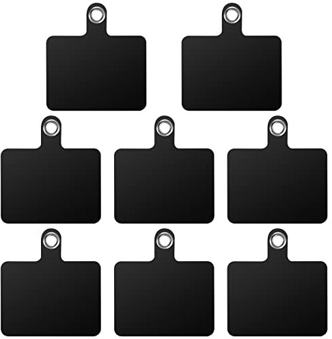 cobee Lot de 8 pièces de rechange pour cordon de téléphone portable avec anneau en métal, cordon universel pour téléphone portable, compatible avec la plupart des smartphones (8 pièces noir)