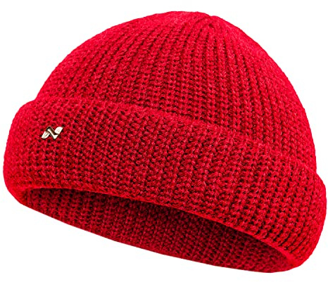 NYTTED® Kurze Fisherman Beanie Herren & Damen I Made in Germany - Seemannsmütze aus 100% feinster Schurwolle I Fischermütze Herren & Damen I Docker Mütze