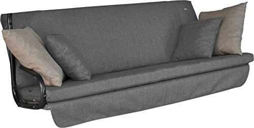 ANGERER Freizeitmöbel GmbH Hollywoodschaukel Auflage Drift Smart - passend für viele 3-Sitzer Hollywoodschaukeln - Schaukelauflage Made in Germany (Hellgrau)