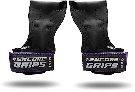 Encore Grips Zughilfen für Krafttraining & Bodybuilding – Moderne Grip Pads mit Schnell-Wickeltechnik & Handgelenkstütze – Mehr Gewicht & Halt als Klassische Lifting Straps