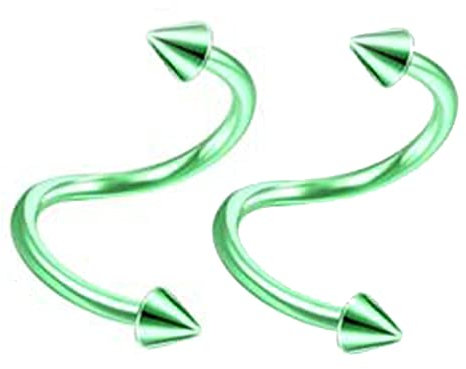 Bishilin Lippenpiercing Set, Lippenpiercing 8mm Stablänge mit Kegel 3MM Tragus Piercing Nasenpiercing