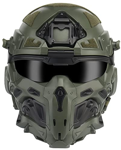Taktischer Airsoft-Helm, integriertes Headset, Anti-Beschlag-Fan, Sturmhelm, abnehmbare Maske, Paintball, Airsoft-Ausrüstung, Schutzhelm