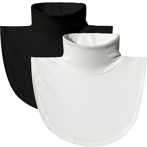NLAND Colletto Finto Donna Inverno Collo Alto Staccabile Collare a Blusa Dolcevita Cotone Morbido Mezzo Top Scaldacollo