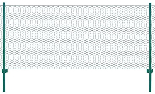 Homgoday Staketnät med stålstolpar 25 x 0,5 m grön, utomhusstängselgrind för innergård trädgårdsgrind