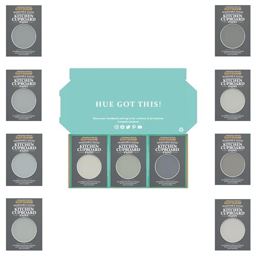 Rust-Oleum Kitchen Cupboard Paint in Satin Finish – Dusky Greys Tester Box