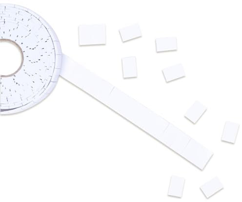 Craftelier - Cinta Adhesiva de Foam de Doble Cara | Diseñado para Proyectos de Scrapbooking y Manualidades | Incluye 288 uds. | Tamaño 1,9 x 1,3 cm y 2 mm grosor | Color Blanco