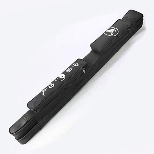 KOINEN Schwerttasche, Tai Chi Tragetasche, Doppelschichtiges chinesisches Kung-Fu-wasserdichtes Oxford-Stoff-Katana mit Tragegurt, rot (Color : Black)