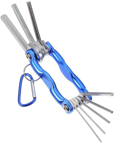 1 Juego de Llaves Allen, Juego Plegable de Llaves Métricas Hexagonales, Llaves Hexagonales Plegables, Llaves Allen Plegables Portátiles, Juego de Llaves Hexagonales Plegables, para Montaje de Muebles