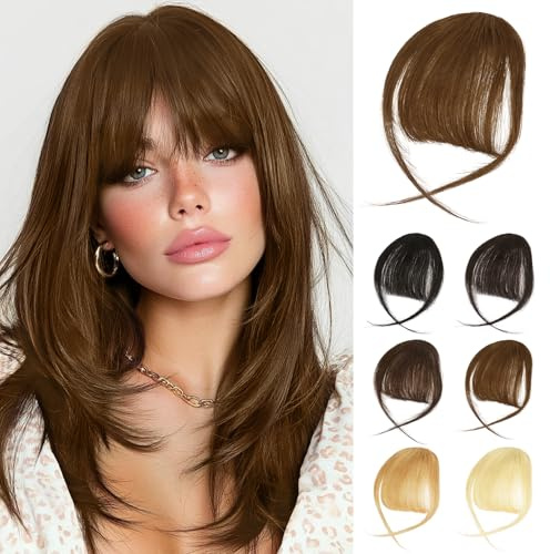 Sofeiyan Clip on Fringe,Clip in Bangs 100% Remy Echthaar One Piece
