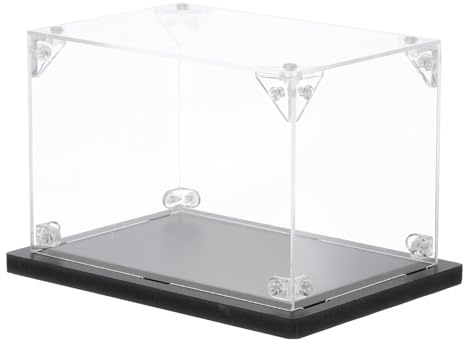 QUARKZMAN Vitrine en Acrylique, Boîte D'Exposition Transparente de 4x6x4 à Assembler, Boîte de Rangement Anti-Poussière pour Les Figurines de Collection