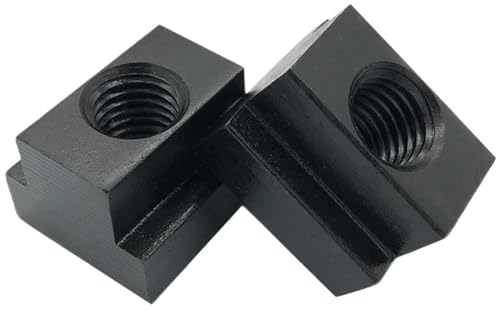 2/5 Stück M6 M8 M10 M12 M14 M16 Gewinde T-Nuten T-Nutensteine ​​45er Stahl mit schwarzem Oxid-Finish Güteklasse 8.8 Gewinde durch T-Nutensteine ​​Möbel(Color:5 PCS,Size:M12)