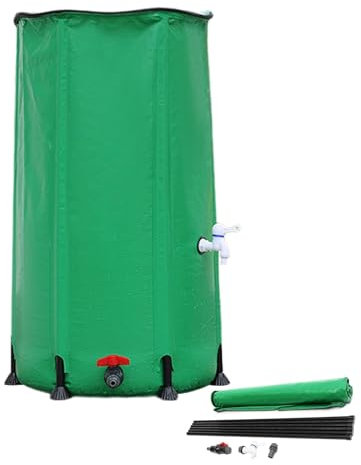 Rain Barrel, Barilotto pieghevole per raccolta 'acqua piovana, in PVC, con tappo, per la raccolta 'acqua piovana per il giardino domestico, il barile pieghevole per la pioggia