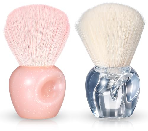Qianyu 2 Pcs Nail Dust Brushes Nail Art Dust Powder Remover Brushes
