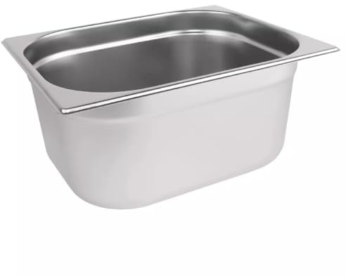 CateringBase Ltd Stainless Steel 1/2 Gastronorm Container, 150mm Deep