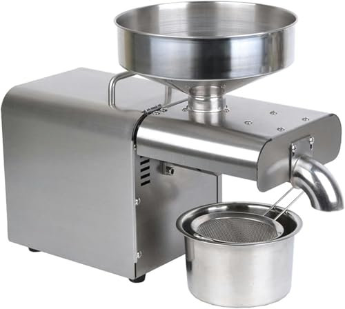 AFLEPCBRQ Oil Press Machine, Automatic Oil Extractor, Organic Oil Expeller for Avocado Coconut Castor Flax Peanut Canola Sesame Sunflower