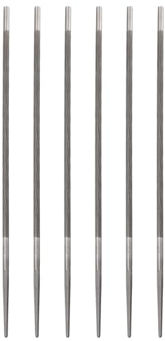 sourcing map 6pcs Chainsaw File, 3/16(4.8mm) Round Sharpening Hand Files Tool with Spiral Cut for Chain Chainsaw Sharpening, Grinding