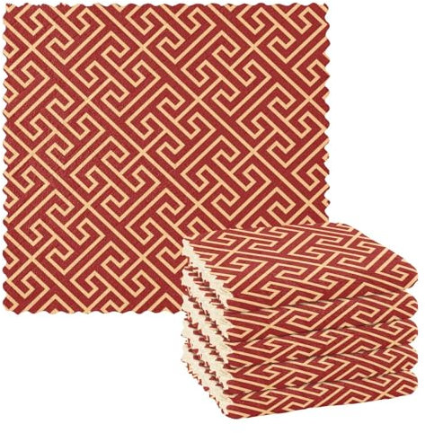Amooorous Red Gold Texture Dish Clothes for Washing Dishes Microfiber Tea Towel Dish Towels Cotton Absorbent Kitchen Hand Towels Coffee Summer Camping Tea Towels (longword) 11x11in 6 Piecing