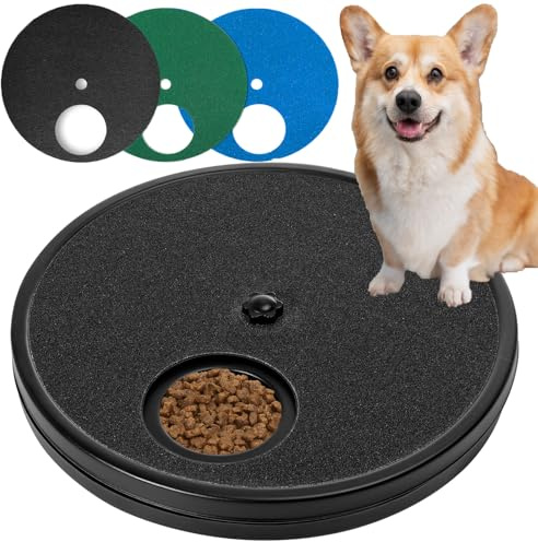 KIKIGOAL Hunde-Kratzbrett für Nägel mit Snackbox, Hunde-Nagel-Kratzbrett mit 3 Ersatzbögen Schleifpapier, Welpen-Nagelschleifpad, Hunde-Kratzpad für Nägel für kleine und große Hunde