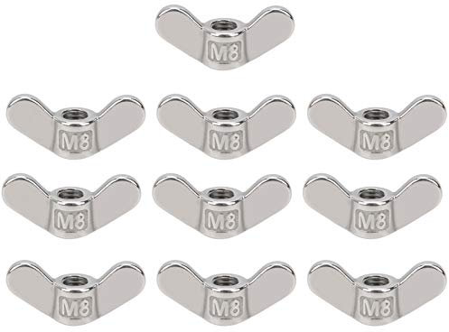 10pcs M8 Wing Nuss Schmetterlingsmuttern 304 Edelstahl -Förderer -Hardware -Zubehör