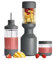 Beast Mega 1200 | Premium Countertop Blender | Smoothies, Shakes, Sauces, Dips, Soups | Blends Ice and Frozen Fruit | XL Vessel | Extra Vessels, Straw System Included | 1200W | (Charcoal)