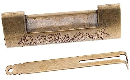 Tofficu Holzkisten-vorhängeschloss Antik Graviertes Schloss Retro-design Altes Chinesisches Schloss Für Holzkisten Schmuckkästchen Schränke Wandschränke Möbel
