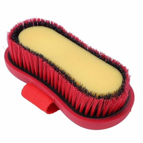 Horse Grooming Brush, Soft Bristle Horse Body Scrubbing Sponge Anti Slip Comfortable HorseCare Grooming Kit for Cleaning Washing Bathing
