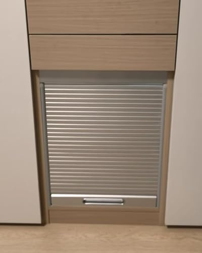ZIMGOD Sliding Tambour Cabinet Door, Folding Closet Doors Customizable, Roll Up Wardrobe Door Retractable(20x20 (50.8x50.8cm))
