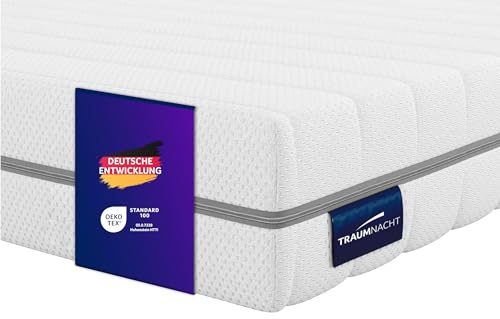 Traumnacht Orthopädische Wendematratze mit 2 Härtegrade (H2/H3) 7-Zonen Kaltschaummatratze, Öko-Tex Zertifiziert, 100x200 cm, Höhe 16 cm, produziert nach deutschem Qualitätsstandard
