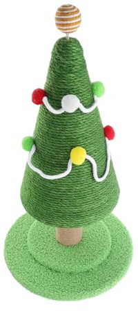 Sosoport Rascador para Gatos De Sisal Natural Árbol De Navidad Vertical 53 Cm para Interior Juguete Rascador Navideño Accesorios para Gatitos