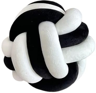 Knot Ball Pillow Round Knotted Throw Pillows Soft Cushion for Sofa Living Room Bed