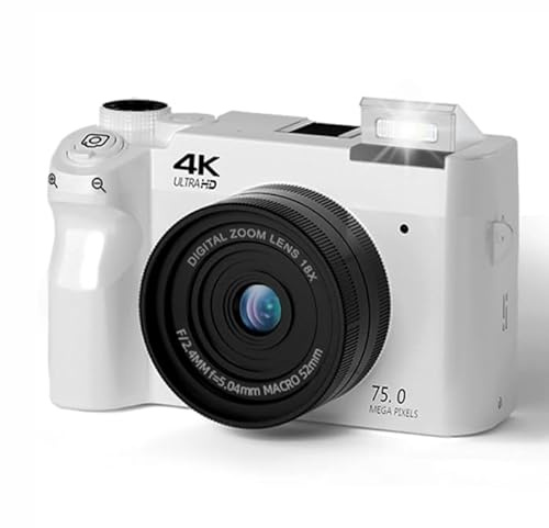 Fotocamera compatta digitale con video 4K, memoria da 32 GB per viaggi e vlogging