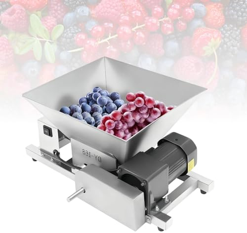 Molinillo eléctrico de frutas, 60 vatios, molinillo comercial de acero inoxidable de 1,06 galones para azúcar moreno y pan, con base antideslizante, apto para cocinas, restaurantes, bares y hogares.