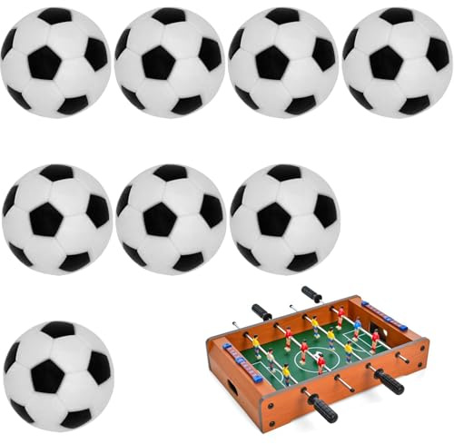 8 Stück Tischfußball Kickerbälle Tischfußball Kugeln Mini Ball,Schwarz Und Weiß, Tischkicker Bälle In 32mm Für Tischkicker