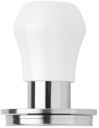 Normcore 49.7mm Coffee Tamper V4.1 Mini, Spring-loaded Tamper For La Pavoni Pre-Millennium, ROK Espresso Maker, 304 Stainless Steel Flat Base, White