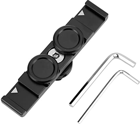 Barra di prolunga per fotocamera, supporto di prolunga per doppia slitta fredda, staffa per luce flash per microfono monitor, staffa di prolunga per fotocamera in lega di