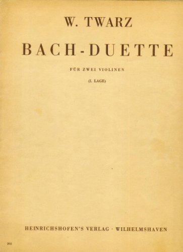 Bach-Duette, Bearbeitungen für 2 Violinen, Spielpartitur: 1. Lage