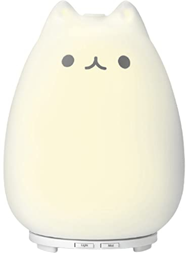 Eterisk olja nebulisator söt katt eterisk olja diffusor, hem sovrum mindre än 30 decibel ultraljud 100 ml luftfuktare, ljus och mörk nattlampatomiserande diffusor