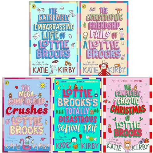 Lottie Brooks Series 5 Books Collection Set By Katie Kirby (The Completely Chaotic Christmas, The Extremely Embarrassing Life, The Catastrophic Friendship Fails, The Mega-Complicated Crushes & More)