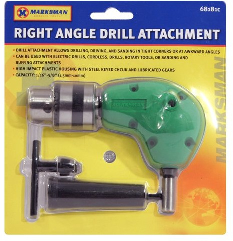New Right Angle Drill Attachment Chuck Key Adapter 3/8 DIY Tool Accessory Hand Tool Cordless | Shank KEYLESS Chuck Right Angle Drill Extension