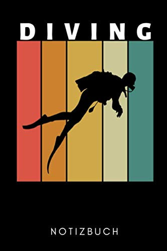 DIVING NOTIZBUCH: A5 Notizbuch LINIERT Taucher Geschenk | Tauchen | Tauchsport | Gerätetauchen | Sportttauchen | Taucherbuch | Tauchzubehör | Geschenkidee Geburtstag