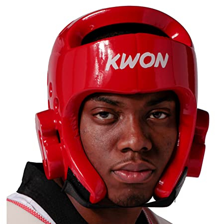 KWON® Taekwondo Kopfschutz 40061 PU CE rot WTF Kopfschützer