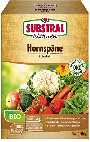 Substral Naturen Bio Hornspäne, 1,5 kg - Natürlich organischer Stickstoffdünger mit Sofort-und Langzeitwirkung