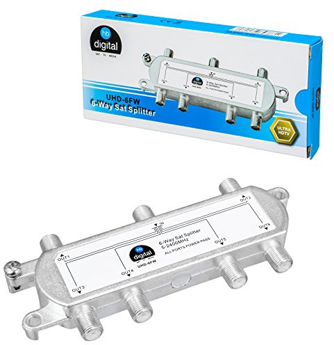 Amplificateur de signal satellite - Kit diviseur HB-DIGITAL avec fiches F plaquées or.