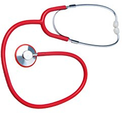 Pflegehome24® Stethoskop Flachkopf-Stethoskop rot, super Diagnostik, super Akustik